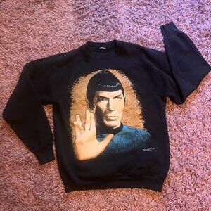 Vintage Spock Star Trek 1991 Live Long and Prosper Crew Neck Sweatshirt